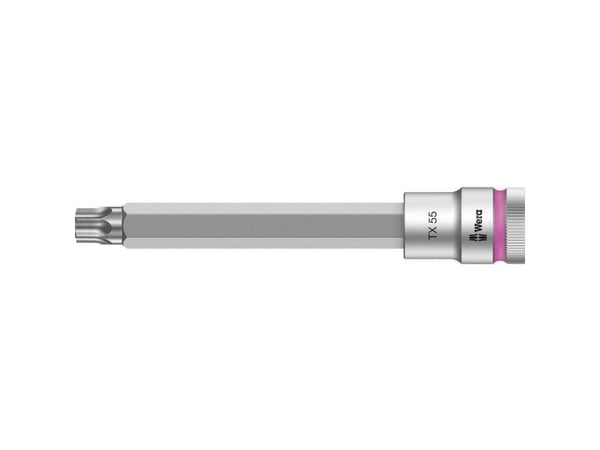 Wera 05003857001, Stikkontakt, 1/2", 1 hoder, T55, Kromvanadiumstål, Kromfarget