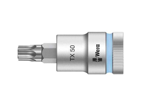 Wera 05003836001, Stikkontakt, 1/2", 1 hoder, T55, Kromvanadiumstål, Kromfarget