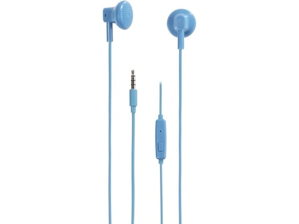 Vivanco BUDZ, Koblet med ledninger (ikke trådløs), Samtaler/musikk, 20 - 20000 Hz, 14 g, Hodesett, Blå