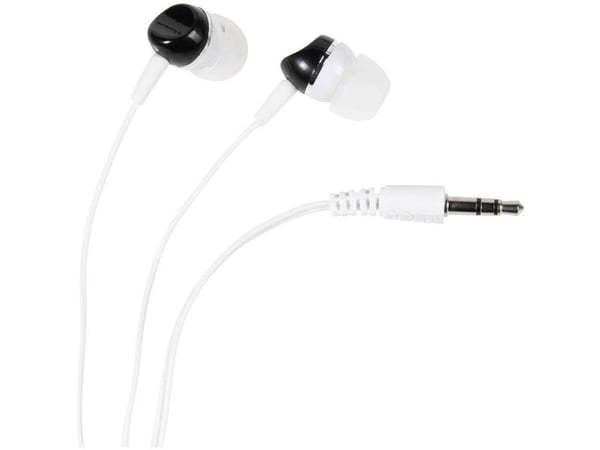 Vivanco Colour Buds, Koblet med ledninger (ikke trådløs), 20 - 20000 Hz, Musikk, 10,5 g, Hodetelefoner, Sort, Hvit