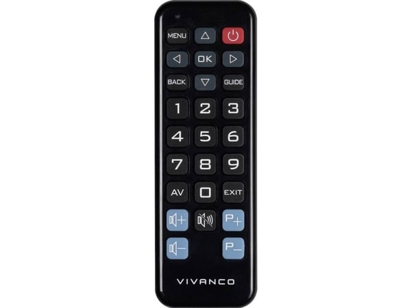 Vivanco RR Z130, TV, painikkeet, musta