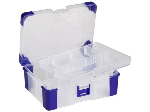 VISO sortimentskasse (L x B x H) 160 x 120 x 60 mm antall rom: 11 variabel underinndeling innhold 1 stk