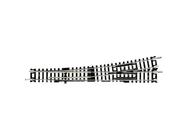 Fleischmann skinnestykke 22301 N, underjordisk spor, venstre 155 mm, 10° 765 mm (uten ballast)