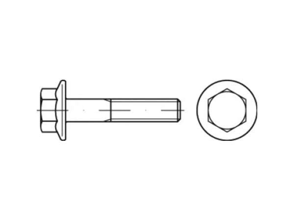 TOOLCRAFT TO-5391504 sekskantskrue M12 40 mm utvendig sekskant stål galvanisert, 100 stk
