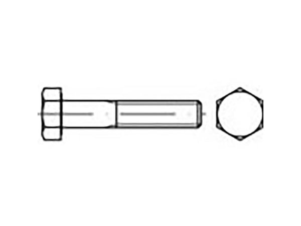 TOOLCRAFT sekskantskrue M12 45 mm utvendig sekskant DIN 960 - stål - 100 stk