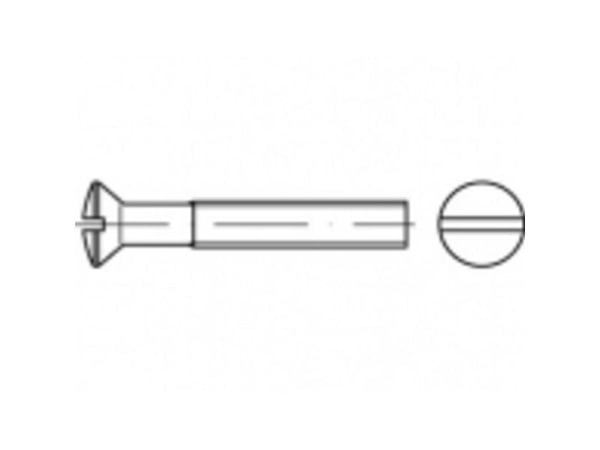 TOOLCRAFT TO-5392638 countersunk rundhodeskruer M5 16 mm spor stål galvanisert 200 stk