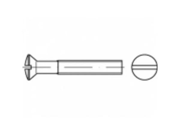 TOOLCRAFT TO-5392683 undersenkede linseskruer M6 25 mm kærv stål galvanisert 200 stk