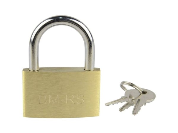 Brüder Mannesmann M 413-40 hengelås 38 mm, ulike gullgul nøkkelås