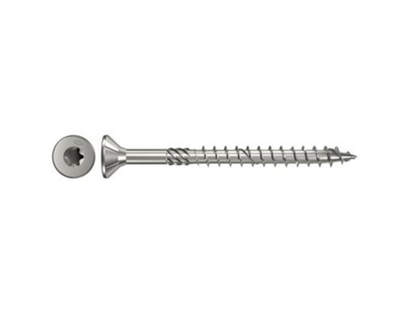 Fischer 657118 Träskruv 6 mm 80 mm Sexkantshylsa, Flertandshylsa, TX, Torx, T-profil Rostfritt stål V2A korrosionsbeständigt 100 st