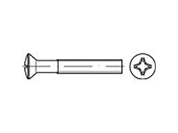 TOOLCRAFT senkhodeskruer M5 10 mm Phillips kryssspor DIN 966 stål galvanisert 2000 stk