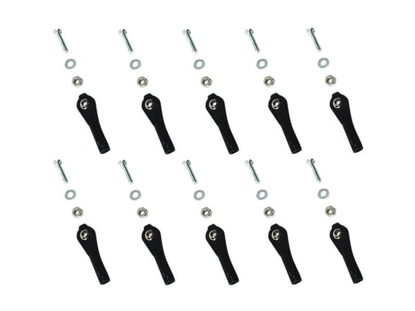 Famotec kulehode i plast/messing med innvendig gjenger M2 10 stk