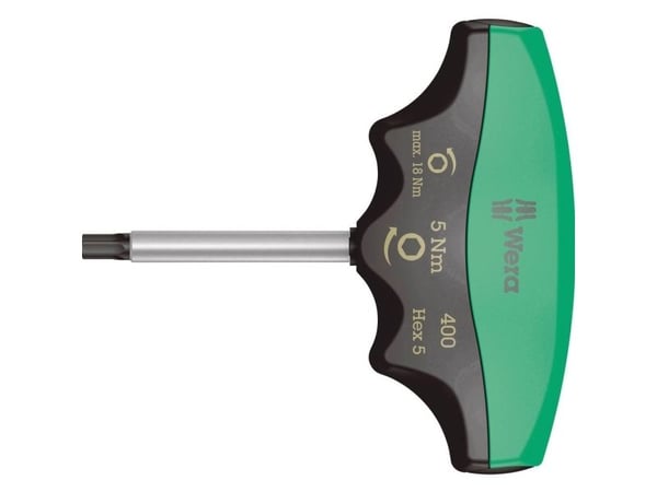 Wera 400 Hex, Liukukytkimellä varustettu momenttiavain, Mekaaninen, 3/8", 5 - 5 Nm, Musta, Vihreä, 150 mm