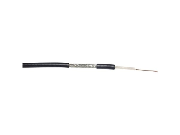 VOKA Kabelwerk 304660-87-100 Koaksiaalikaapeli Ulkohalkaisija: 2,67 mm RG174 A/U 50 Ω Musta 100 m