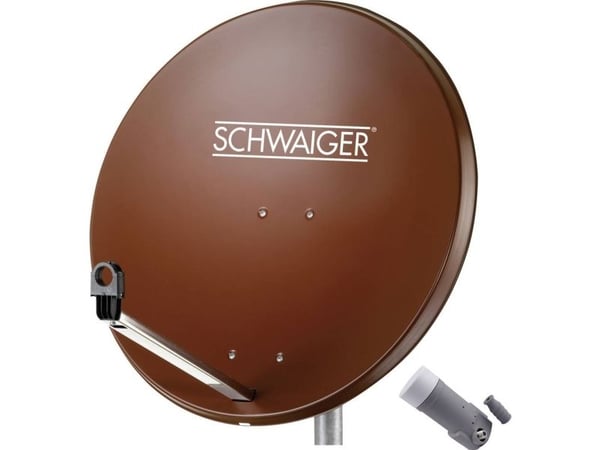 SCHWAIGER SAT System 80 cm 1 osallistuja Single-LNB Tiili-Punainen SCHWAIGER SAT System 80 cm 1 osallistuja Single-LNB Tiili-Punainen