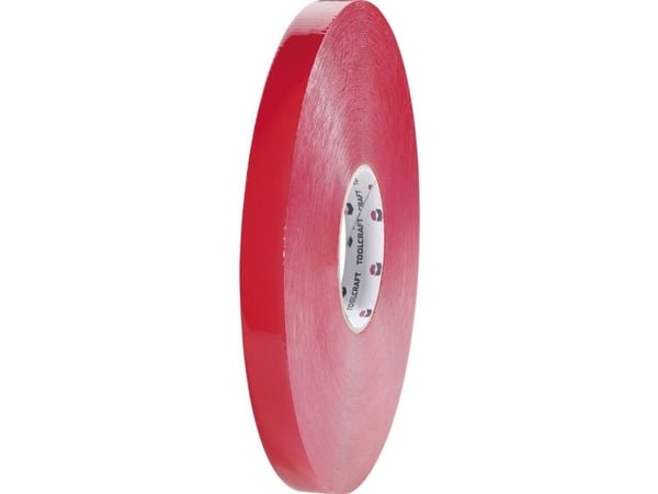 TOOLCRAFT 5310B2033C dobbeltsidig tape transparent (L x B) 33 m x 20 mm, 1 stk