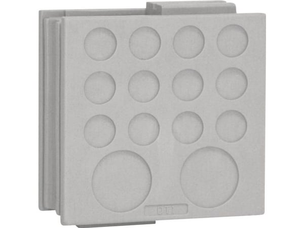 Icotek DT 1 Kabelgennemføring Klemme-halkaisija (max.) 12,2 mm Elastomeeri Grå 1 stk