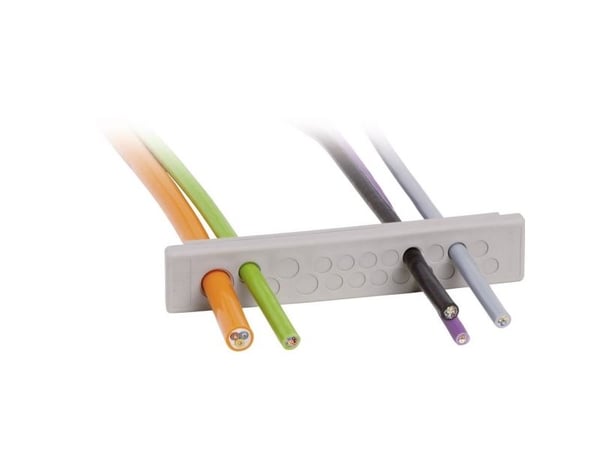 Icotek KEL-DP-E 112/21 Kabelgennemføringsplade Klemme-diameter (max.) 12.1 mm Elastomeeri Grå 1 stk