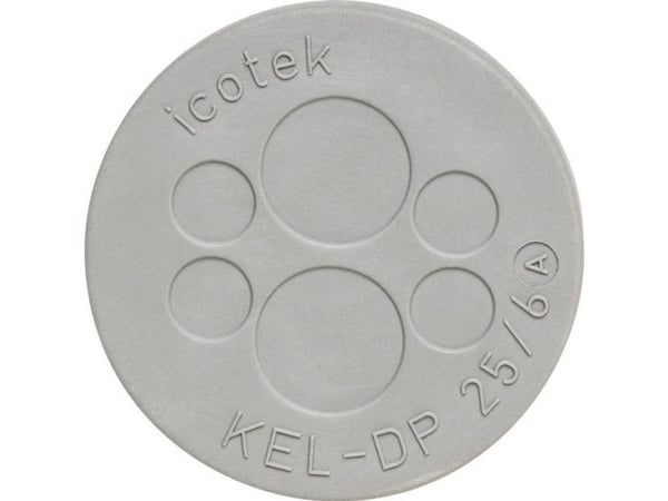 Icotek KEL-DP 50/35 Kabelgennemføringsplade Klemme-diameter (max.) 5.2 mm Elastomeeri Grå 1 stk