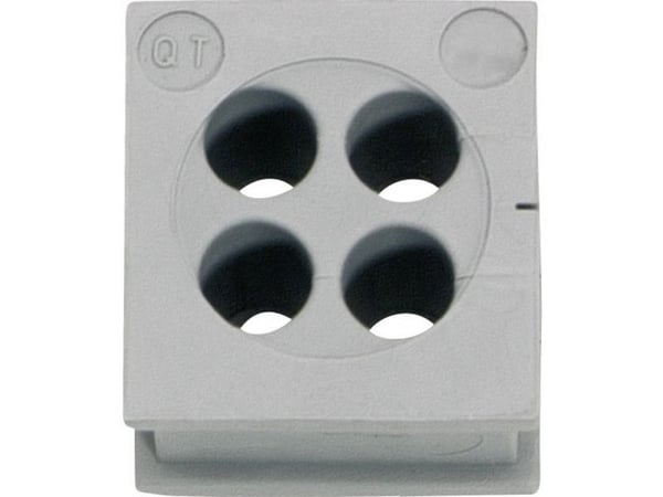 Icotek QT 4/5 Kabelgennemføring Klemme-diameter (max.) 5 mm Elastomeeri Grå 1 stk