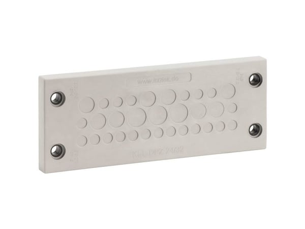 Icotek KEL-DPZ 24/14 Kabelgennemføringsplade Klemme-diameter (max.) 22 mm Polyamidi , Elastomeeri Grå, Sort 1 stk