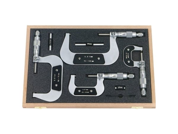 HELIOS PREISSER 0800 513 Joustava mikrometrisarja 0 - 100 mm Lukema: 0,01 mm DIN 863-1