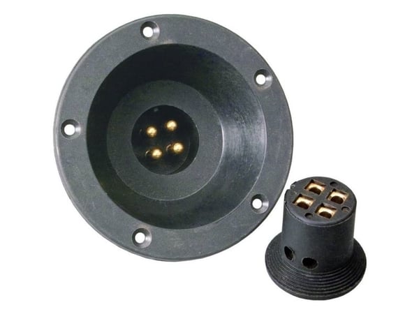 Sinuslive Car HiFi -kaiutinliitinsarja 4 x 4 mm² sis. uppoasennusliitännän, kullatut