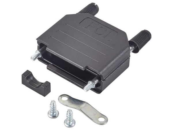 FCI D-SUB 86303639BLF D-SUB-kabinett Antall poler: 25 plast, metallisert 180° sort 1 stk