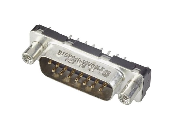 FCI D-SUB D37S24A4GV00LF D-SUB-liitinrivi 180° Napamäärä: 37 Juottaminen 1 kpl