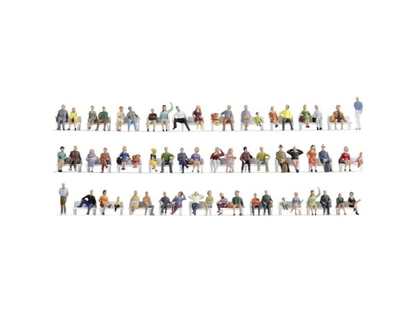 NOCH Sitting People, HO (1:87), Multifärg