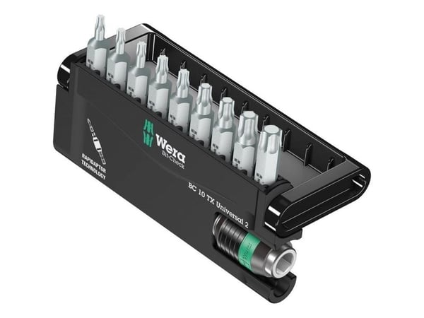 Wera 05057115001, 9 stykker, Torx, TX10, TX15, TX20, TX25, TX30, TX40, TX6, TX8, TX9, Rustfritt stål, 1x 1/4"x50 mm 1x TX 10x25 mm 1x TX 15x25 mm 1...