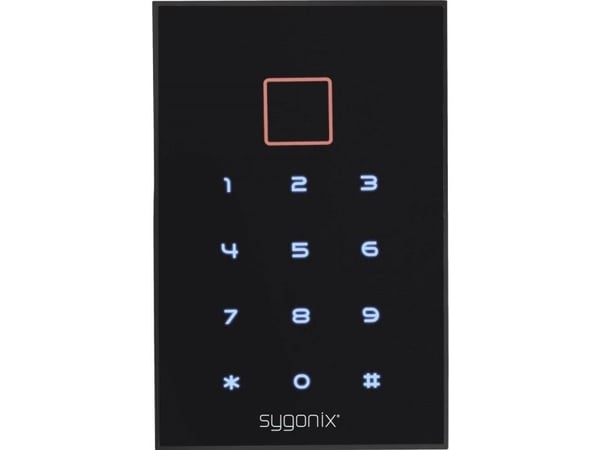 Sygonix SY-3435062 kodelås overflate-/innmontering 12 V/DC IP66 med belyst tastatur og berøringsskjerm
