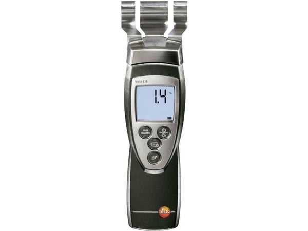 testo 616 Materiaalin kosteusmittari; Mittausalue rakennuskosteus (alue) 0-20 % vol Mittausalue puun kosteus (alue) 0-50 % vol
