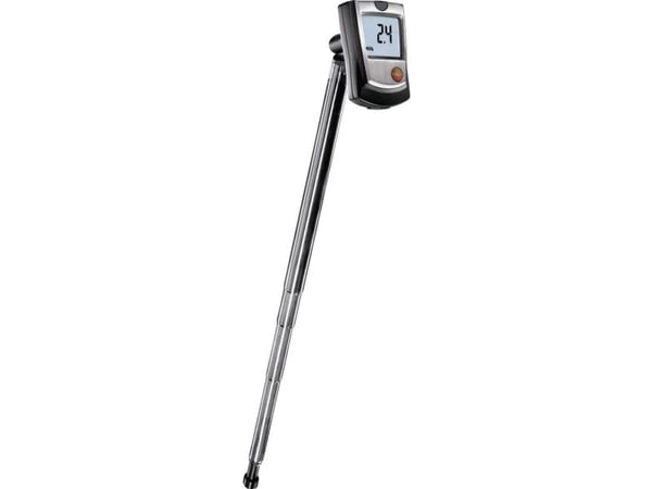 Testo 405, Lomme/ Hånd-holdt, Hot-wire Vindmåler, Sort, Sølv, 0 - 10 m/s, m/s, -20 - 50 °C
