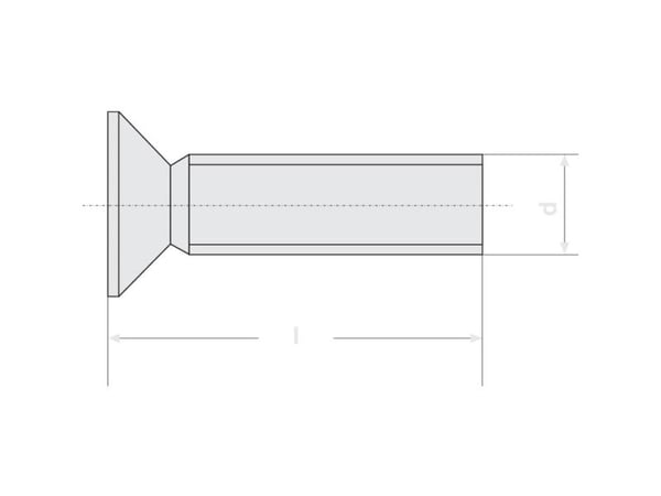 TOOLCRAFT countersunk skrue M2.5*12 D965-4.8-A2K 194778 spor DIN 965 stål zinkbelagt 100 stk