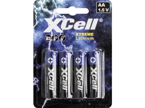 XCell Extreme Lithium-batteri FR6 Mignon AA 4 stk.