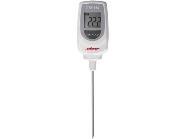 ebro TTX 110 upotuslämpömittari (HACCP) Mittausalue lämpötila -50 - 350 °C Anturityyppi T HACCP:n mukainen (elintarviketurvallisuus)