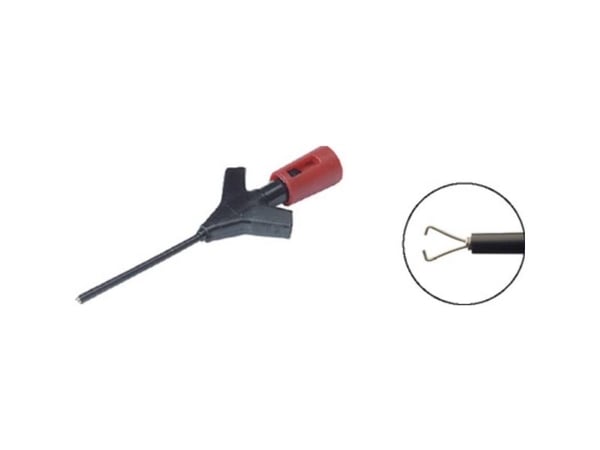 SKS Hirschmann Micro-KLEPS Krokodilleklemme Stik: 0,64 mm CAT I Rød