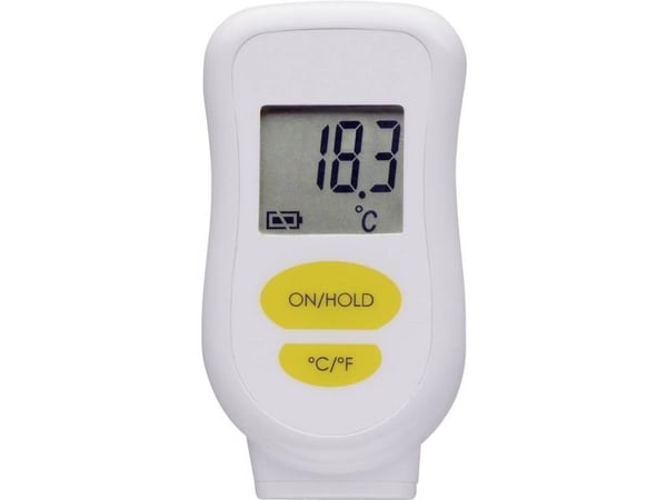 TFA-Dostmann 31.1034, elektronisk miljötermometer, ficka, digital, vit, rektangulär, °C