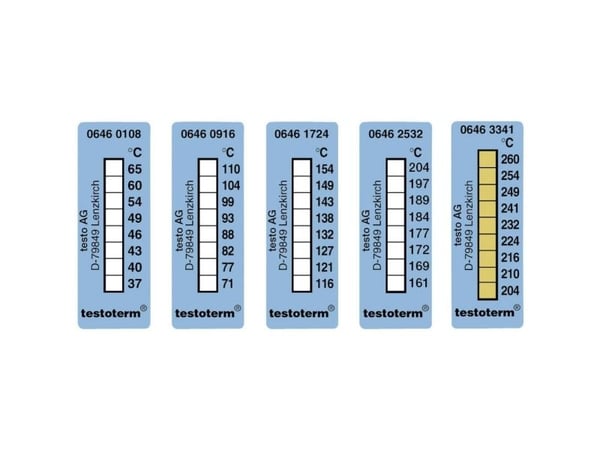 testo testoterm Tempermålestrips 204 til 260 °C