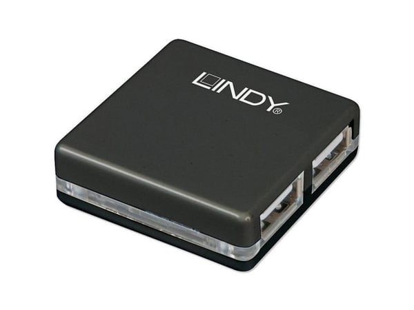 Lindy 42742, USB 2.0, 480 Mbit/s, Sort, 40 mm, 40 mm, 12 mm