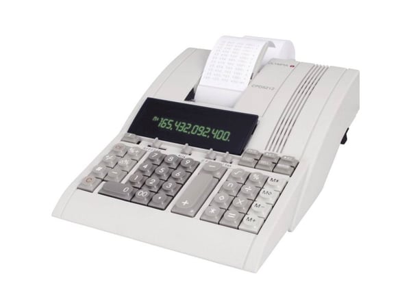 Olympia CPD 5212 - Utskriftskalkulator - VFD - 12 sifre - AC-adapter