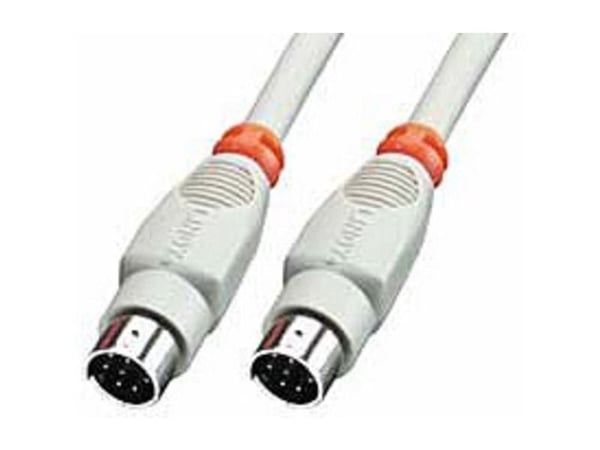 Lindy 8 Pin Mini DIN Cable 2 m, Grå, 2 m, Hankjønn/hankjønn, 8p Mini DIN