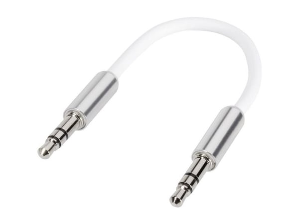 SpeaKa Professional SP-7870076, 3.5mm, Hankjønn, 3.5mm, Hankjønn, 0,1 m, Hvit