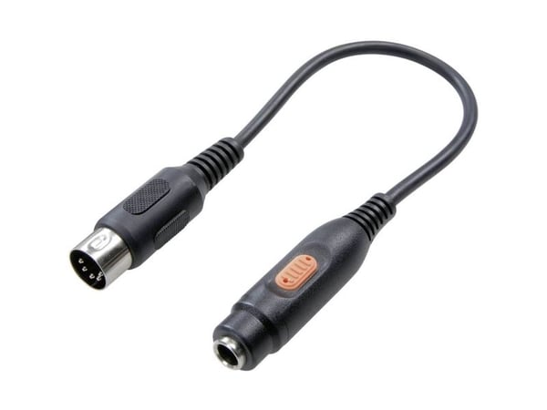 SpeaKa Professional SP-7870312, DIN (5-pin), Hankjønn, 6.35mm, Hunkjønn, 0,2 m, Sort