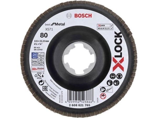 Bosch-tilbehør 2608621765 X-LOCK lamellslipeskive Ø 115 mm 1 stk