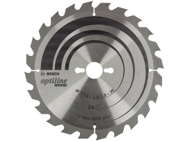 Bosch pyörösahanterä STAT OPTILINE WOOD 254X30MM 24T 24T