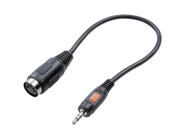 SpeaKa Professional SP-7869840, 3.5mm, Hankjønn, DIN (5-pin), Hunkjønn, 0,2 m, Svart