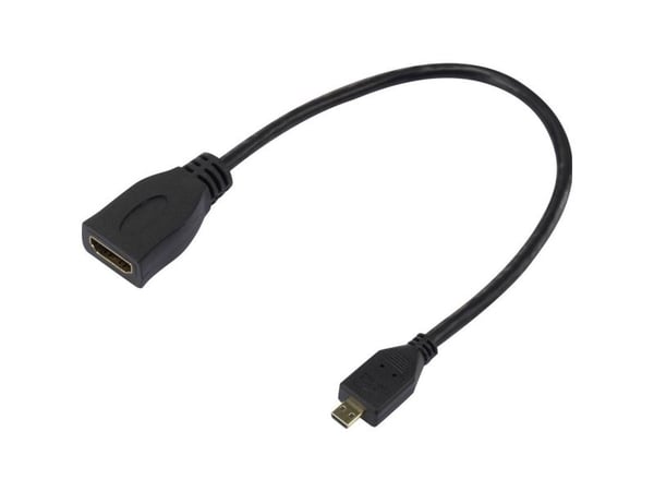 SpeaKa Professional HDMI-adapter [1x HDMI D hann - 1x HDMI hunn] svart forgyldte kontakter (SP-7870588)