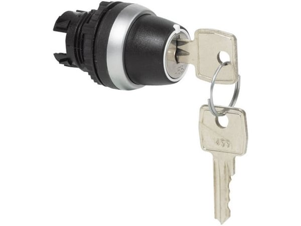 BACO 223963 L21NK00 Avainkytkin Eturengas muovia, kromattu Musta, kromi 2 x 45° 1 kpl