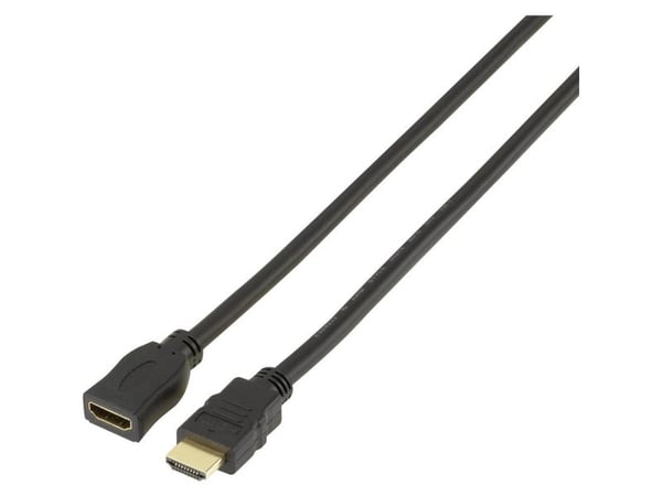 SpeaKa Professional HDMI-forlengelseskabel [1x HDMI-plugg - 1x HDMI-kontakt] 1 m svart (SP-7870528)